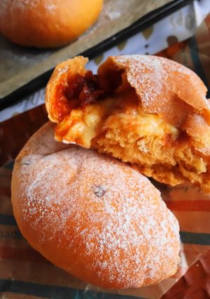 ピザまん風パン（ＨＢ使用）-レシピのメイン写真