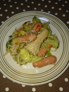 残ってる野菜のウィンナー炒め-レシピのメイン写真