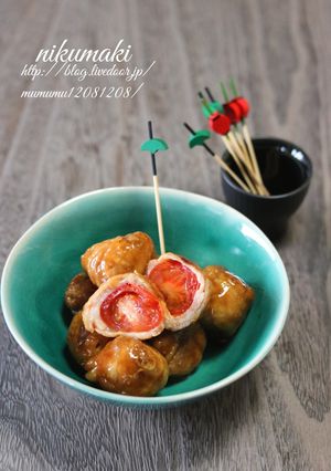 ミニトマトの肉巻き照り焼き。-レシピのメイン写真