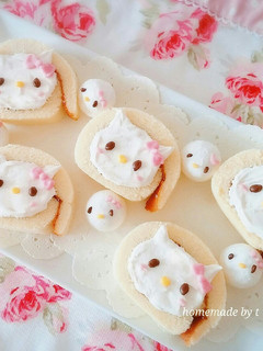 キティちゃんのケーキ *デコロールケーキ-レシピのメイン写真