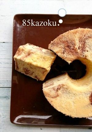 ココアマーブル米粉シフォンケーキ-レシピのメイン写真