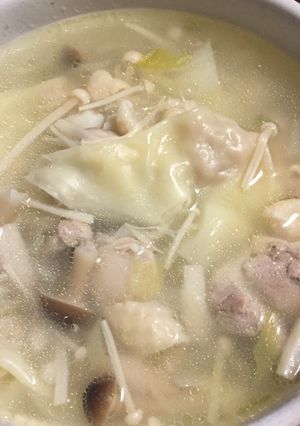 白湯雲呑スープ-レシピのメイン写真