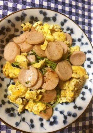 豆苗・卵とウェイパーと。-レシピのメイン写真