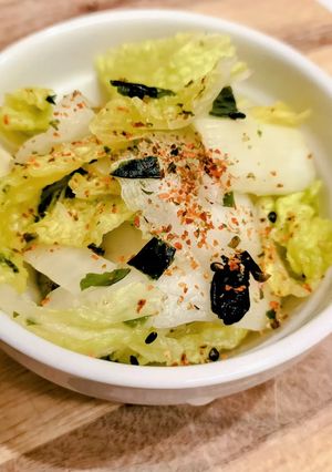 顆粒だしで簡単! 白菜と乾燥わかめの漬物-レシピのメイン写真