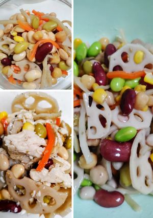 和えるだけ！かさ増し根菜豆サラダ-レシピのメイン写真