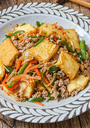 厚揚げとひき肉のプルコギ風甘辛炒め-レシピのメイン写真