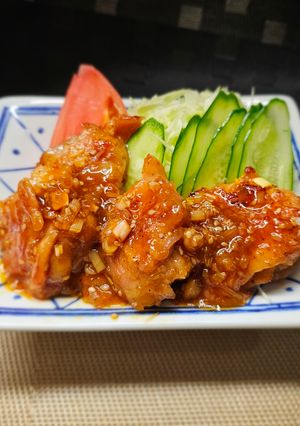 鶏もも肉の甘酢ピリ辛炒め-レシピのメイン写真