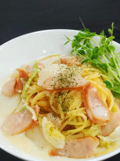 失敗しないワンパン白菜ミルクスープパスタ-レシピのメイン写真