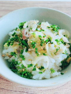 茗荷とシソの実のぶっかけご飯 秋晴れ♪-レシピのメイン写真