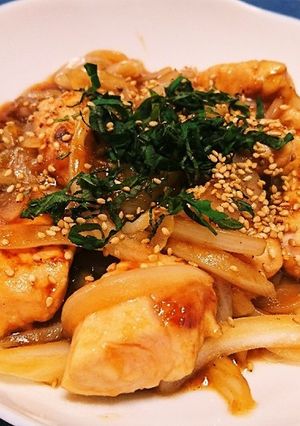 ささみと玉ねぎ!生姜ニンニクおつまみ♡-レシピのメイン写真