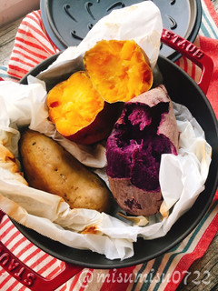 紫芋&安納芋☆staubでほっこり焼き芋-レシピのメイン写真