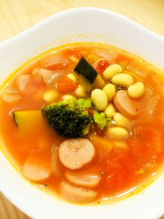 野菜たっぷり♪具だくさんトマトスープ-レシピのメイン写真