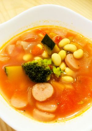 野菜たっぷり♪具だくさんトマトスープ-レシピのメイン写真