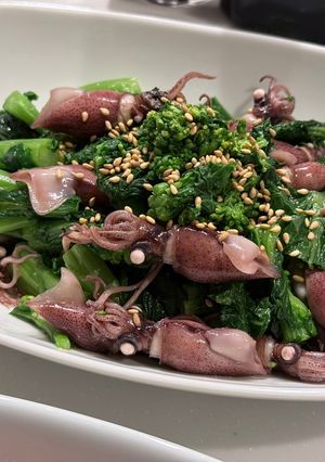 ほたるいかと菜の花の辛子味噌和え-レシピのメイン写真