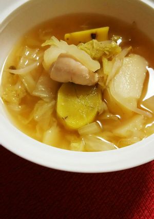 さつま芋＆じゃが芋と鶏肉スープ-レシピのメイン写真