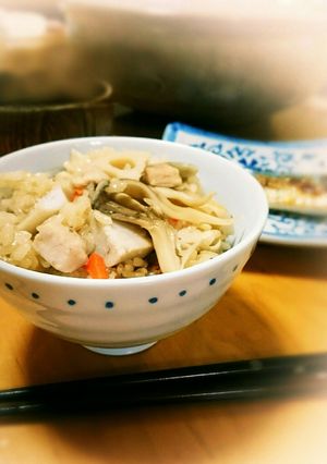 里芋と鶏ごぼう 舞茸の炊き込みご飯-レシピのメイン写真
