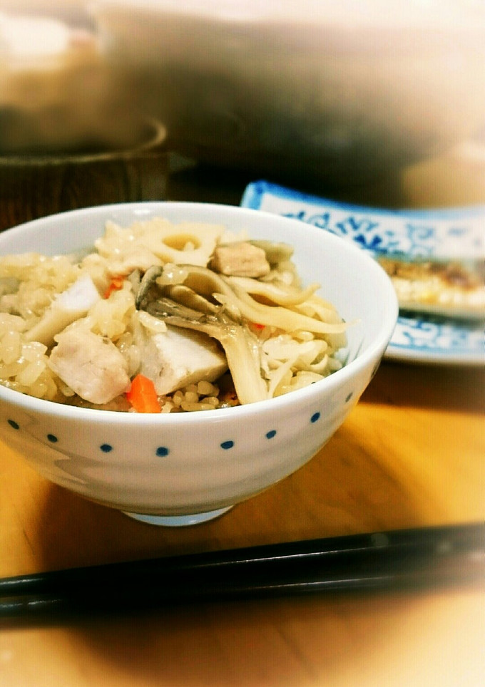 里芋と鶏ごぼう 舞茸の炊き込みご飯-レシピのメイン写真