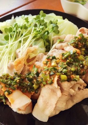 茹で豚ねぎソース-レシピのメイン写真