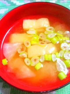 大根と油揚げの味噌汁-レシピのメイン写真