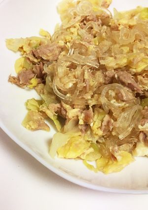 春雨とキャベツのヘルシー炒め-レシピのメイン写真