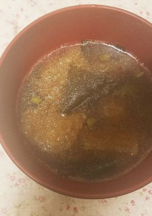 かぶと油あげ、わかめの味噌汁-レシピのメイン写真