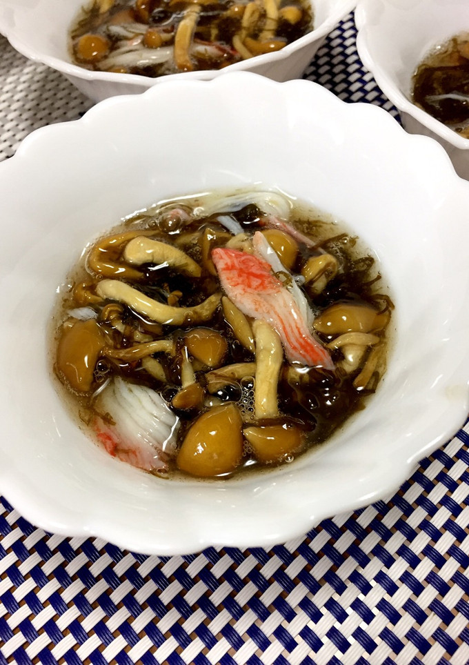 株とりなめこのもずく酢-レシピのメイン写真