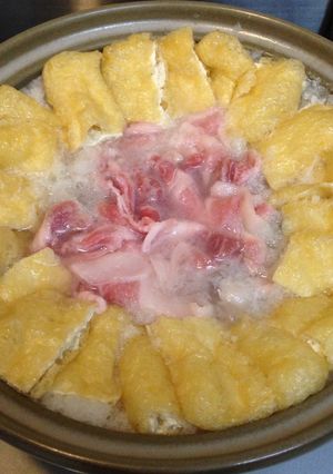 豚バラと油揚げのみぞれ鍋-レシピのメイン写真
