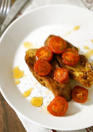 とろけるトマトと♡紅茶フレンチトースト-レシピのメイン写真