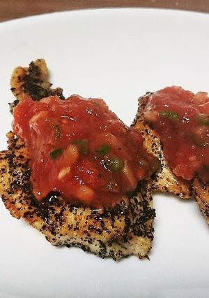 【野郎】鶏肉の香草焼き、サルサソース乗せ-レシピのメイン写真