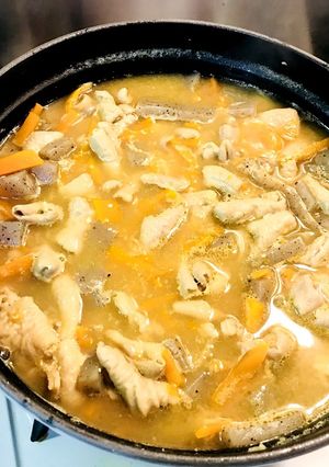 ストウブ 豚 モツ煮込み-レシピのメイン写真