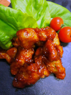 豚カツ肉DEケチャップまみれの竜田揚げ♪-レシピのメイン写真