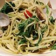 ボンゴレ&バジルのパスタ