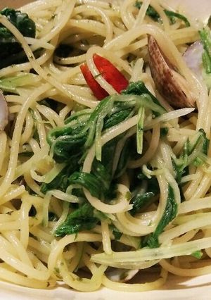 ボンゴレ＆バジルのパスタ-レシピのメイン写真