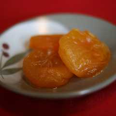 รูปของ おせちメニュー 杏のシロップ煮