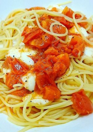 トマトとモッツァレラのパスタ-レシピのメイン写真