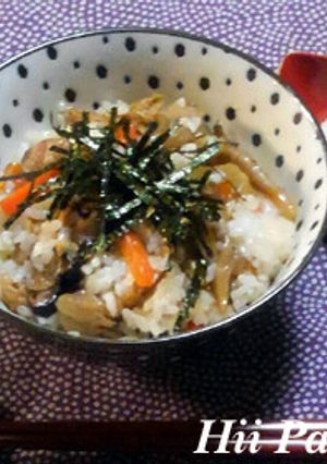 鶏肉とキノコの五目御飯-レシピのメイン写真