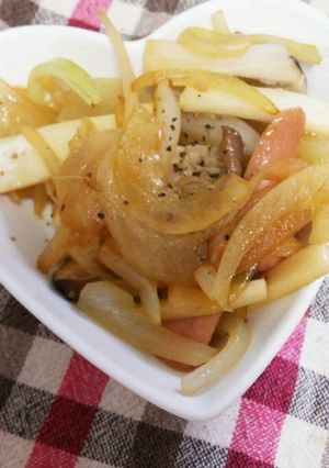 朝食に♪パパっとエリンギウインナー炒め-レシピのメイン写真