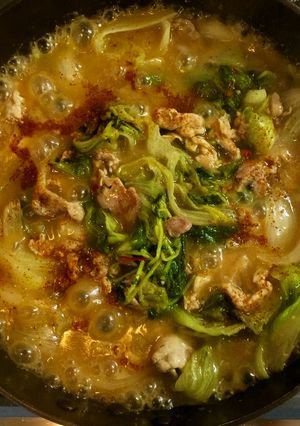 豚肉とレタスの四川風煮込み-レシピのメイン写真