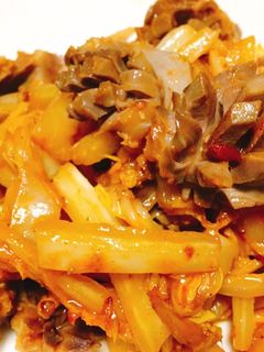砂肝と白菜の旨辛味噌炒め-レシピのメイン写真