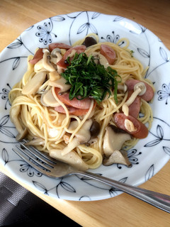 きのことソーセージの醤油バターパスタ-レシピのメイン写真
