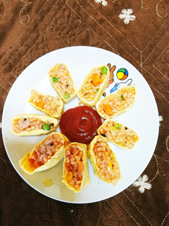 玉子焼き用フライパンで一口オムライス☆-レシピのメイン写真