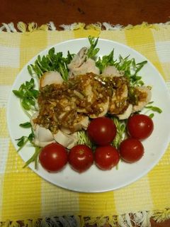 蒸し鶏のネギソース-レシピのメイン写真
