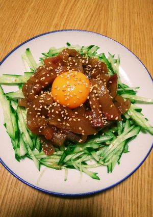 簡単！焼き肉のタレでイナダのユッケ-レシピのメイン写真