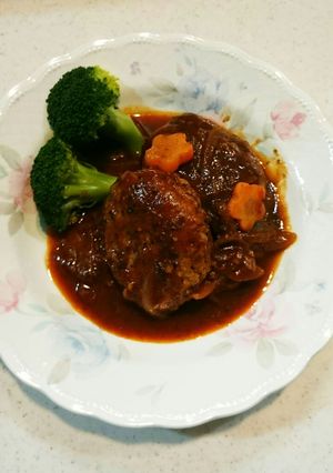煮込みハンバーグ-レシピのメイン写真