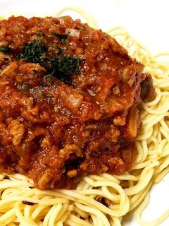 ミートソースパスタ-レシピのメイン写真
