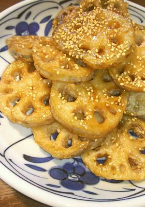 れんこんの甘辛揚げ！おつまみにも-レシピのメイン写真