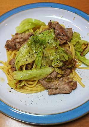 豚こまキャベツの塩だれパスタ-レシピのメイン写真