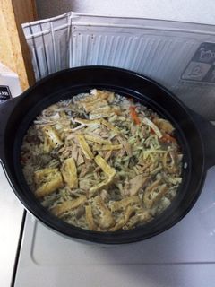 舞茸と筍の土鍋炊き込みご飯-レシピのメイン写真