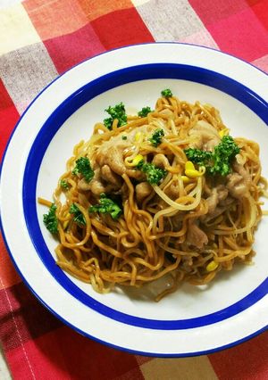 豆もやしたっぷり焼そば-レシピのメイン写真