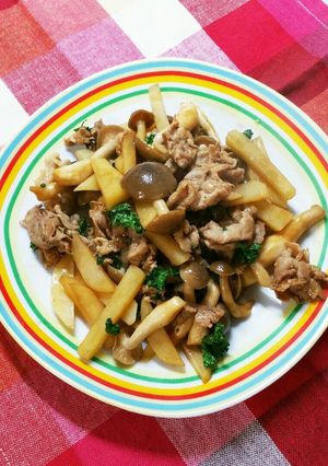 ジャガイモと豚肉のオイスターソース炒め-レシピのメイン写真